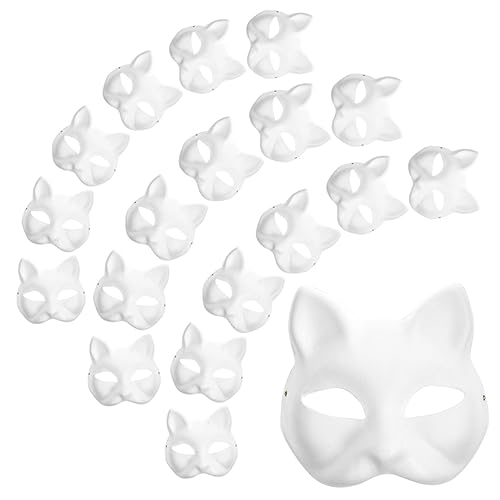 PartyKindom 30Stücke DIY Katzenmasken Leere Papiermasken für Kreative Bastelprojekte Halloween Festivals und Cosplay Events Fördert Kreativität und Praktische Fähigkeiten PartyKindom 30Stücke DIY Katzenmasken Leere Papiermasken für Kreative Bastelprojekte Halloween Festivals und Cosplay Events Fördert Kreativität und Praktische Fähigkeiten von PartyKindom