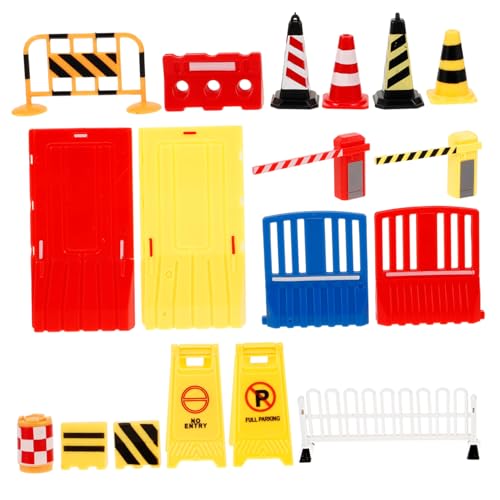 PartyKindom 32 Stück Teiliges Miniatur verkehrsabsperrungs spielset Realistische Baustellen Straßensperrenmodelle Pädagogisches Verkehrsschild zum Lernen von Verkehrsregeln und PartyKindom 32 Stück Teiliges Miniatur verkehrsabsperrungs spielset Realistische Baustellen Straßensperrenmodelle Pädagogisches Verkehrsschild zum Lernen von Verkehrsregeln und von PartyKindom