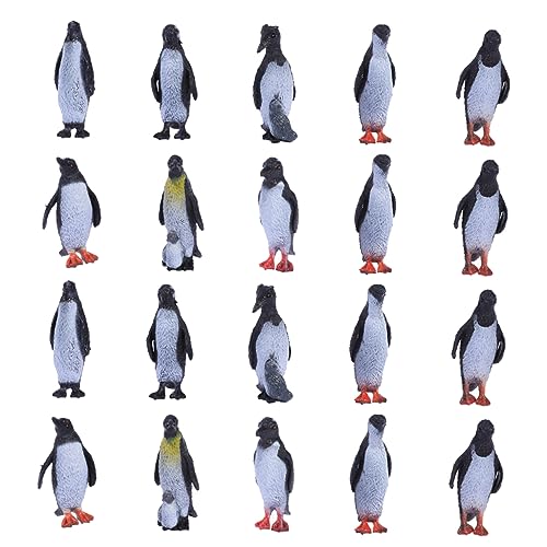 PartyKindom 32Stücke Teiliges Pinguin Spielzeugset Realistische PVC Pinguin Figuren für Lernspielzeug oder Dekoration für Zuhause und Büro von PartyKindom