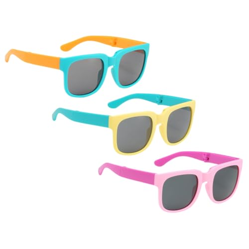 PartyKindom 3Paare Faltbare Sonnenbrille Stylische Süße Brillen für Jungen für Strand Party oder Fotoshootings von PartyKindom