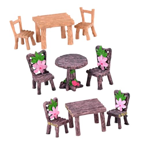 PartyKindom 3Sätze Möbel aus Harz Teiliges Puppenhaus Zubehör Rustikale und Stuhlmodelle für Mikro Landschafts Dekoration für DIY Mini und Fotografie PartyKindom 3Sätze Möbel aus Harz Teiliges Puppenhaus Zubehör Rustikale und Stuhlmodelle für Mikro Landschafts Dekoration für DIY Mini und Fotografie von PartyKindom