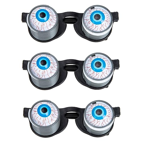 PartyKindom 3Stücke Teiliges Beängstigende Augapfelbrille für Halloween Kreative Masquerade Party Brillen Leicht und Platzsparend für Freunde Lustige Accessoires für Cosplay von PartyKindom