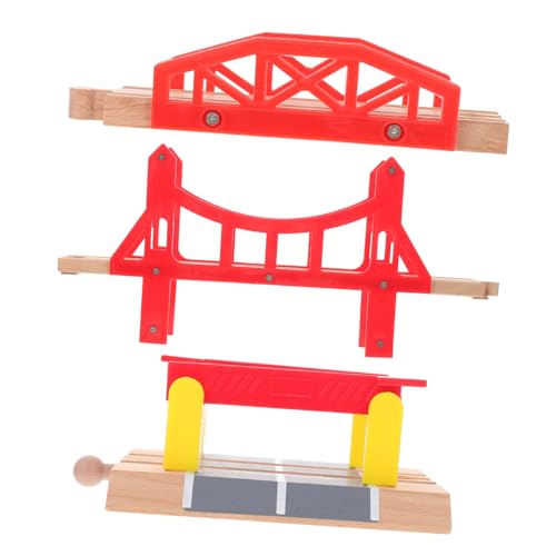 PartyKindom 3Stücke Teiliges Holzspielzeug mit Modularen Eisenbahnstrecken Umweltfreundliche Holzspielzeuge für Kreative Spielstunden und Motorische Fähigkeiten und Gleisen PartyKindom 3Stücke Teiliges Holzspielzeug mit Modularen Eisenbahnstrecken Umweltfreundliche Holzspielzeuge für Kreative Spielstunden und Motorische Fähigkeiten und Gleisen von PartyKindom