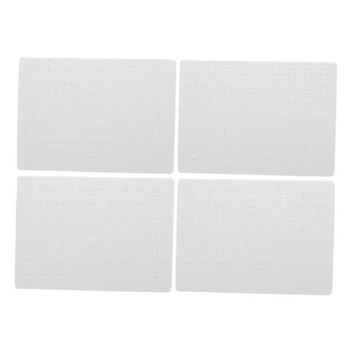 PartyKindom 4 Blätter Blanko Puzzle Teile zum Bemalen und Gestalten DIY Puzzlespiel Weiß Unbedruckt für Kinderhand Auge koordination Kreative Bastelprojekte und Persönliche Dekoration von PartyKindom