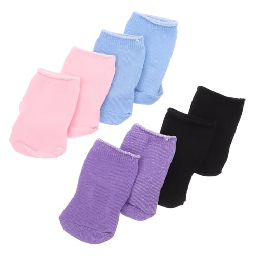 PartyKindom 4 Paare Puppensocken für Mädchen Puppen Bunte Mini Socken in Farben Niedliche DIY Puppenzubehör für Puppenmode rutschfeste Strümpfe für Babypuppen Kreatives von PartyKindom