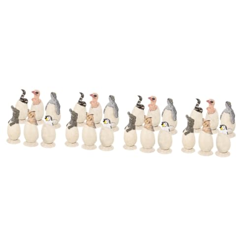 PartyKindom 4 Sätze Brutei-modell Pinguin-ei- Tiermodell Ei-modelle Dinosaurier-ei- Tierspielzeug Tier-eier- Für Tierisches Eierspielzeug Harz 6 Stück * 4 von PartyKindom
