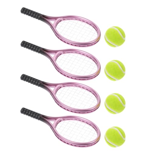 PartyKindom 4 Sätze Mini Tennis Set Miniatur Puppenhaus Zubehör Realistische Mini Tennisschläger und Bälle Sportliche Dekoration für Puppenhaus Szenen und DIY Basteln PartyKindom 4 Sätze Mini Tennis Set Miniatur Puppenhaus Zubehör Realistische Mini Tennisschläger und Bälle Sportliche Dekoration für Puppenhaus Szenen und DIY Basteln von PartyKindom