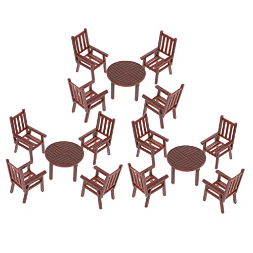 PartyKindom 4 Sätze Mini-Tisch Und Stuhl-Set Miniaturmodell Miniaturpuppenhausmöbel Mikro Winzige Möbel Kleinkind Mini-hausstuhl Mini-stühle Im Freien Leben Miniaturhausmöbel Plastik von PartyKindom