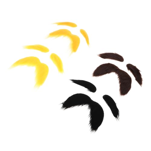 PartyKindom 4 Sätze Teiliges Set Falscher Schnurrbart und Augenbrauen Realistisch Selbstklebend für Halloween Party Karneval Cosplay Kostüm Requisiten Wiederverwendbar für Erwachsene und PartyKindom 4 Sätze Teiliges Set Falscher Schnurrbart und Augenbrauen Realistisch Selbstklebend für Halloween Party Karneval Cosplay Kostüm Requisiten Wiederverwendbar für Erwachsene und von PartyKindom