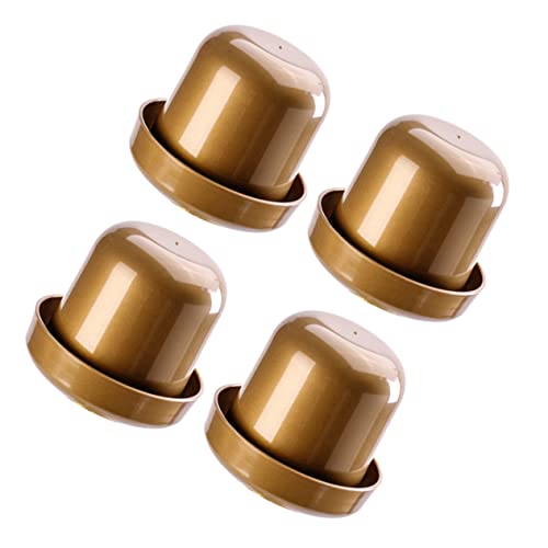 PartyKindom 4 Sätze Würfel Würfelbecher Spiel Rechts Party Würfel Trinken Bar Würfelbecher Würfeltablett Würfelhalter Würfelbehälter Plastikwürfel Tasse Würfelbecher mit Deckel Golden von PartyKindom