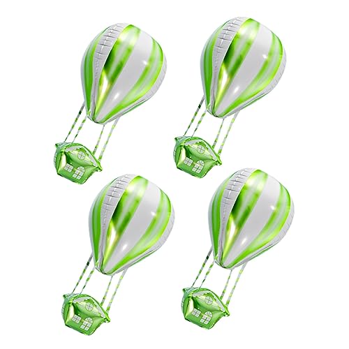 PartyKindom 4 Stück Ballon Aus Aluminiumfolie Kleine Folienballons Film Babydekorationen Uv Heißluftballon Ballon Geburtstags-schlauchboote Geformt Folienballons Babyparty Königlich 4d Green von PartyKindom