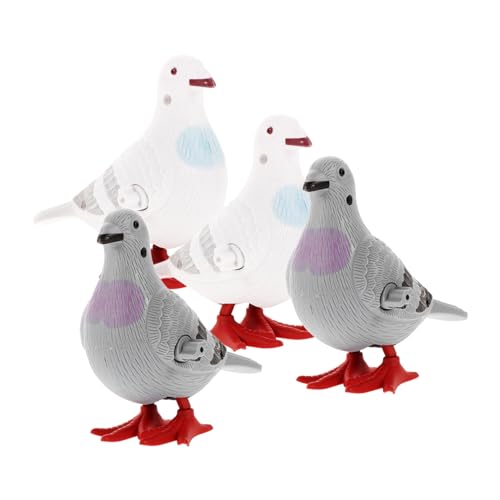 PartyKindom 4 Stück Clockwork -Taubenspielzeug Tierspielzeug aufziehen Kleinkind tierisches Uhrwerk Taubenspielzeug für Tauben-Spielzeugfigur Taube Figur Plastik Grau Zufällige Farbe PartyKindom 4 Stück Clockwork -Taubenspielzeug Tierspielzeug aufziehen Kleinkind tierisches Uhrwerk Taubenspielzeug für Tauben-Spielzeugfigur Taube Figur Plastik Grau Zufällige Farbe von PartyKindom