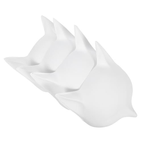 PartyKindom 4 Stück Diy Fox Gesichtsmaske für Cosplay Maskerade und Halloween Kostüme für Kreative Projekte und Party Accessoires von PartyKindom