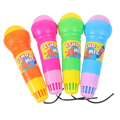 PartyKindom 4 Stück Echo Mikrofon aus Kunststoff Mittlere Leichtes Karaoke Mikrophon Requisit für Bühnenauftritte Kinderparty Cosplay und Bunte Farbmischung PartyKindom 4 Stück Echo Mikrofon aus Kunststoff Mittlere Leichtes Karaoke Mikrophon Requisit für Bühnenauftritte Kinderparty Cosplay und Bunte Farbmischung von PartyKindom