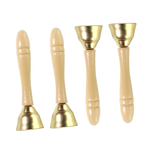 PartyKindom 4 Stück Handglocken aus Holz Musikinstrument für Pädagogisches Musikalität und Hand Augen Koordination PartyKindom 4 Stück Handglocken aus Holz Musikinstrument für Pädagogisches Musikalität und Hand Augen Koordination von PartyKindom