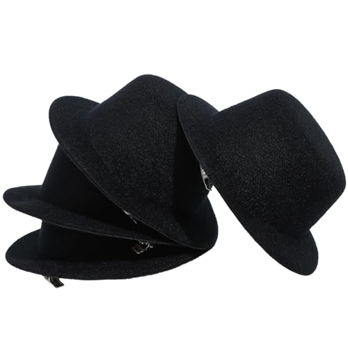 PartyKindom 4 Stück Hut Embryo Kleiner Zylinder Hut Für Männer Handwerk Bastelschaum Basteln Hüte Für Damen in Mode Party Mini Winzig Kleine Hüte Modisch Rand Black Netz PartyKindom 4 Stück Hut Embryo Kleiner Zylinder Hut Für Männer Handwerk Bastelschaum Basteln Hüte Für Damen in Mode Party Mini Winzig Kleine Hüte Modisch Rand Black Netz von PartyKindom