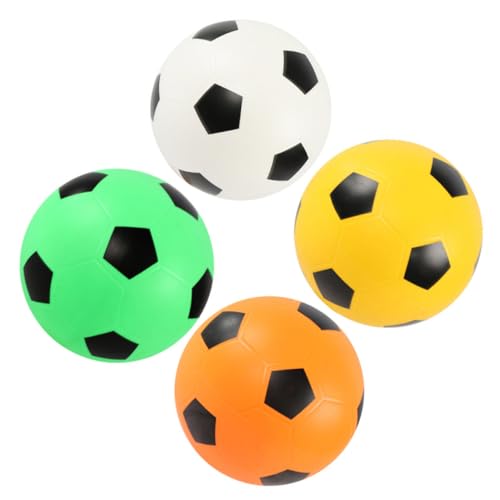 PartyKindom 4 Stück Kinderfußball Aufblasbare Spielbälle für Garten und Pool aus Hochwertigem Farbenfroh Weiß Gelb Orange Grün PartyKindom 4 Stück Kinderfußball Aufblasbare Spielbälle für Garten und Pool aus Hochwertigem Farbenfroh Weiß Gelb Orange Grün von PartyKindom