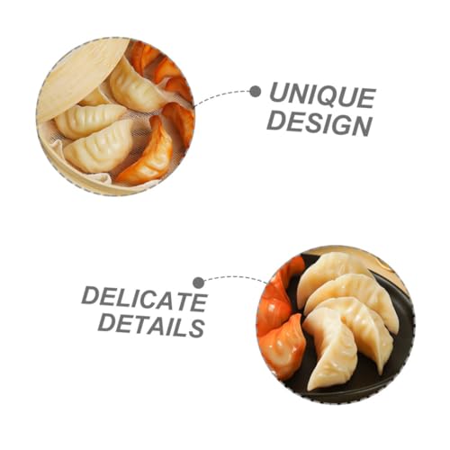 PartyKindom 4 Stück Künstliche Dumpling Modelle Teilig Realistische Food Dekoration Küchen Deko Fotorequisite für Restaurant Schaufenster und Tischgestaltung Langlebig von PartyKindom