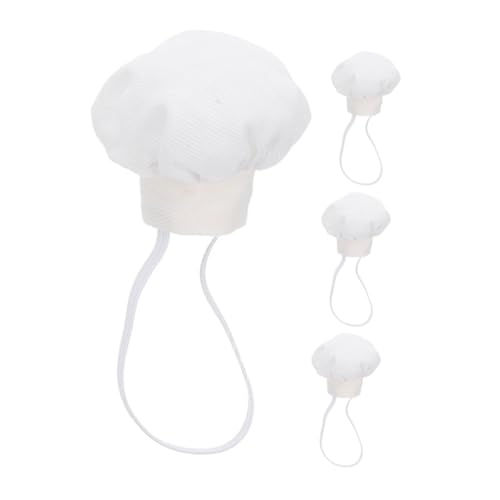 PartyKindom 4 Stück Miniatur Weiße Kochmützen für Puppen Stoff Hauben für Plüschpuppen Kreative Bastelaccessoires für Puppenhäuser und Partydekorationen PartyKindom 4 Stück Miniatur Weiße Kochmützen für Puppen Stoff Hauben für Plüschpuppen Kreative Bastelaccessoires für Puppenhäuser und Partydekorationen von PartyKindom
