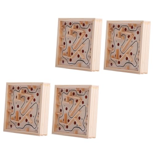 PartyKindom 4 Stück Palmenlabyrinth Labyrinth-rätsel Für Labyrinthspielzeug Labyrinth Balance Board Holzspiele Für Puzzlespielzeug Puzzle Für Labyrinth-Kugel Hölzern Beige PartyKindom 4 Stück Palmenlabyrinth Labyrinth-rätsel Für Labyrinthspielzeug Labyrinth Balance Board Holzspiele Für Puzzlespielzeug Puzzle Für Labyrinth-Kugel Hölzern Beige von PartyKindom