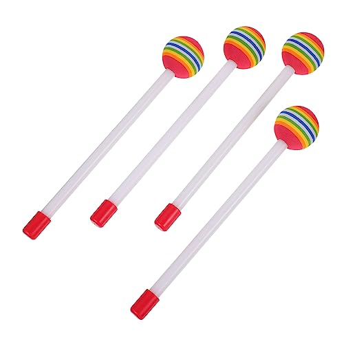PartyKindom 4 Stück Schlagzeugstöcke aus Eva Regenbogenfarben Percussion Instrument für Anfänger Geeignet für Musikalische Früherziehung und Rhythmusentwicklung von PartyKindom