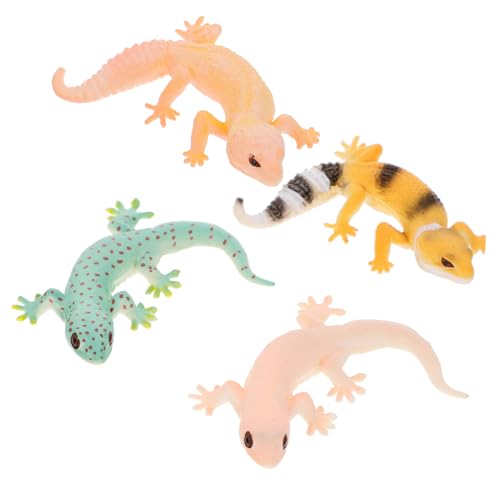 PartyKindom 4 Stück Simulations-echsenmodell Reptil Mini Simuliert Künstliche Eidechsenverzierung Kleine Eidechsendekoration Lebensechtes Simulationstiermodell Gefälschtes Tiermodell Plastik von PartyKindom