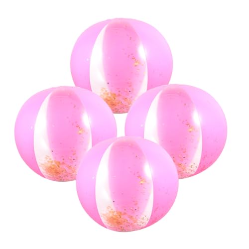 PartyKindom 4 Stück Teiliges Aufblasbares Spielzeugball Bunte Hüpfbälle für Robust und Luftdicht für Strand Pool Spielplatz und Indoor Spielspaß von PartyKindom