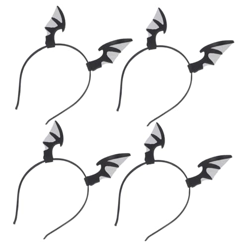 PartyKindom 4 Stück Teiliges Bat Headband für Frauen und Schwarzes Netzgarn-spinnenflügel-design Halloween Kostüm Haarreif mit Fledermausohren Festliche Party Haar-accessoires für Halloween von PartyKindom