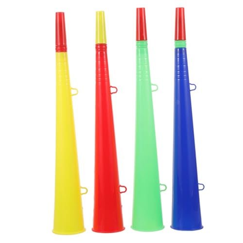 PartyKindom 4 Stück Teiliges Bunte Kunststoff Tröten Stadion Lärmmacher für Fußballspiele Jubelhorn Megafon für Sportfans und Partys PartyKindom 4 Stück Teiliges Bunte Kunststoff Tröten Stadion Lärmmacher für Fußballspiele Jubelhorn Megafon für Sportfans und Partys von PartyKindom