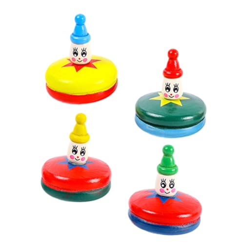 PartyKindom 4 Stück Teiliges Holzkreisel Buntem Cartoon Design Handgedrehte für Fördert Koordination und Visuelle Effekte Geschenk für Jungen und Mädchen PartyKindom 4 Stück Teiliges Holzkreisel Buntem Cartoon Design Handgedrehte für Fördert Koordination und Visuelle Effekte Geschenk für Jungen und Mädchen von PartyKindom