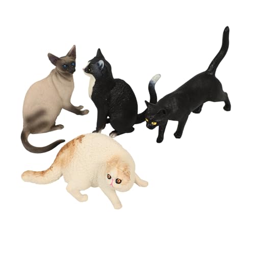 PartyKindom 4 Stück Teiliges Kleine Katzenfiguren aus Robustem Kunststoff Realistische Katzenmodelle Dekorative Tierstatuen für Schlafzimmer Garten und Lernzwecke PartyKindom 4 Stück Teiliges Kleine Katzenfiguren aus Robustem Kunststoff Realistische Katzenmodelle Dekorative Tierstatuen für Schlafzimmer Garten und Lernzwecke von PartyKindom