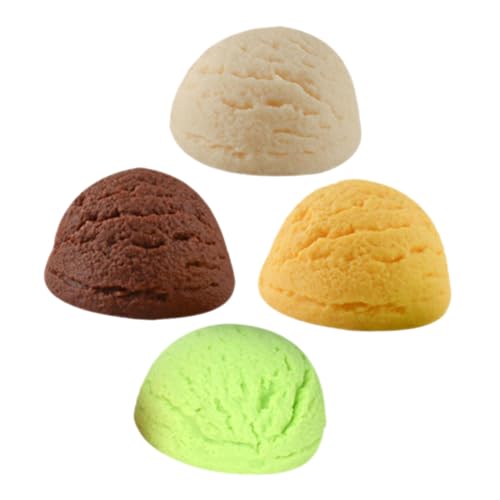 PartyKindom 4 Stück Teiliges Künstliche Eiskugeln aus Robustem Realistische Dessert Deko Wiederverwendbar und Sicher für Partydekoration und Wohnaccessoires von PartyKindom
