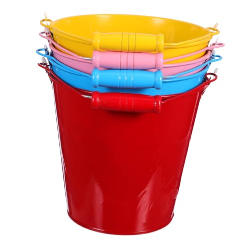 PartyKindom 4 Stück Teiliges Mini Eimer Sandspielzeug aus Bunte Kindersand Eimer für Strand und Garten Leicht Kindgerecht Fördert Feinmotorik und Eltern Junge Mädchen Geeignet für Jungen und von PartyKindom