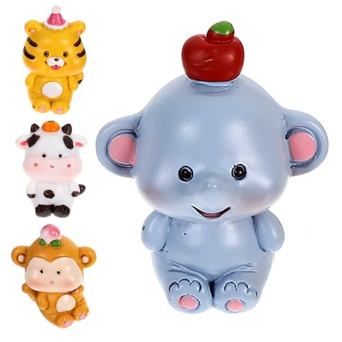 PartyKindom 4 Stück Teiliges Mini Tier Cake Decor Leichte Niedliche Tortendeko für Kindergeburtstag Langlebige Filigrane Figuren für Süße Kuchen und Cupcake Dekoration PartyKindom 4 Stück Teiliges Mini Tier Cake Decor Leichte Niedliche Tortendeko für Kindergeburtstag Langlebige Filigrane Figuren für Süße Kuchen und Cupcake Dekoration von PartyKindom