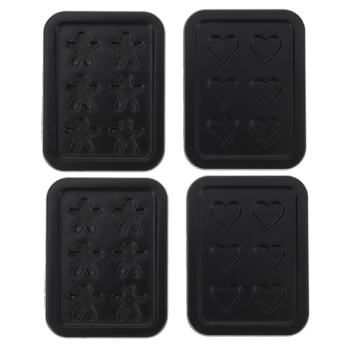 PartyKindom 4 Stück Teiliges Mini backblech Legiertem Material Miniatur Küchenzubehör für Puppenhaus Leicht und Robust für Dekoration Kleiner Küchenräume von PartyKindom
