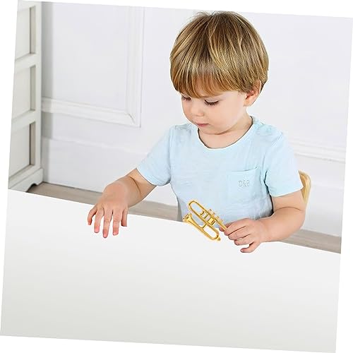 PartyKindom 4 Stück Teiliges Miniatur Musikinstrument aus Kunststoff Klassische Mini Dekoration für Puppenhaus Leichtes Detailreiches Modell mit Saxophon Trompete Waldhorn und Tenorhorn als von PartyKindom