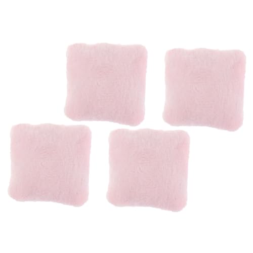 PartyKindom 4 Stück Teiliges Miniatur Sofa Kissen aus Stabilem Lint Material Dekorative Puppenhaus Kissen Weiche Tisch Deko Langlebige und Formstabile Miniatur Polster für Puppenstube von PartyKindom