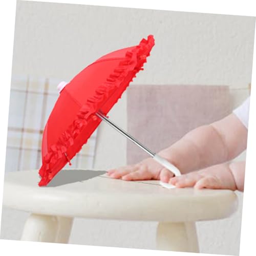 PartyKindom 4 Stück Teiliges Miniatur spielzeugregenschirm Bunte Kleine Dekorationsschirme Farbige Mini Umbrella Modelle als Puppenzubehör und Tischdeko für Kinderzimmer und Fotoshootings von PartyKindom