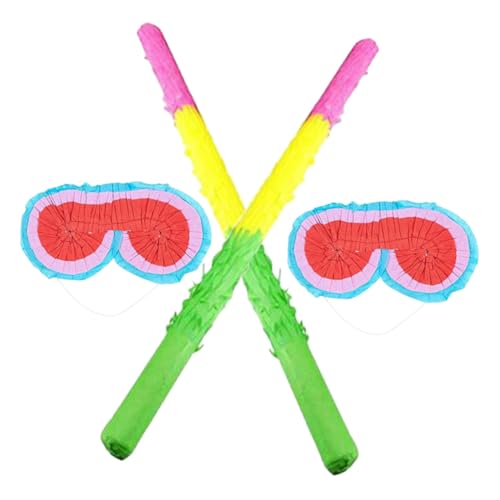 PartyKindom 4 Stück Teiliges Pinata Partyset mit Bunten Schlagstöcken und Pinata Brillen Lustiges für Kindergeburtstag Sichere Papiermaterialien für Indoor und Outdoor Feiern PartyKindom 4 Stück Teiliges Pinata Partyset mit Bunten Schlagstöcken und Pinata Brillen Lustiges für Kindergeburtstag Sichere Papiermaterialien für Indoor und Outdoor Feiern von PartyKindom