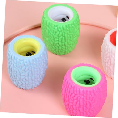 PartyKindom 4 Stück Teiliges Quetschspielzeug Raupe aus TPR Stressabbau Fidget Toy Tragbar Lustig und Entspannend für Erwachsene Multifunktional zur Stressreduktion und Zufällige Farbe von PartyKindom
