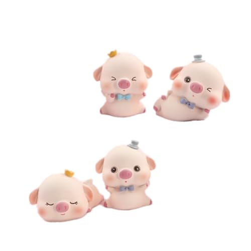 PartyKindom 4 Stück Teiliges Resin Schwein Kuchen Dekoration Niedliche Pig Figuren für Geburtstagstorte Miniatur Tortendeko Detailreiche Kompakte Party Accessoires PartyKindom 4 Stück Teiliges Resin Schwein Kuchen Dekoration Niedliche Pig Figuren für Geburtstagstorte Miniatur Tortendeko Detailreiche Kompakte Party Accessoires von PartyKindom