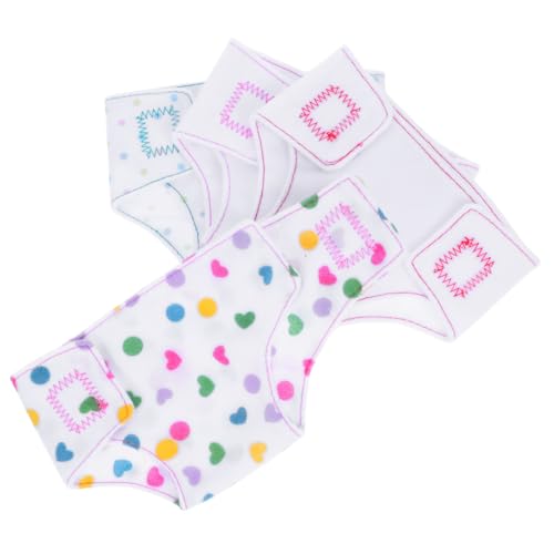PartyKindom 4 Stück Teiliges Stoffwindeln für American Dolls Wiederverwendbare Puppenwindeln aus Weichem Komfortabel Elegant Gestaltet für Rollenspiele und Kreatives Ankleiden von PartyKindom