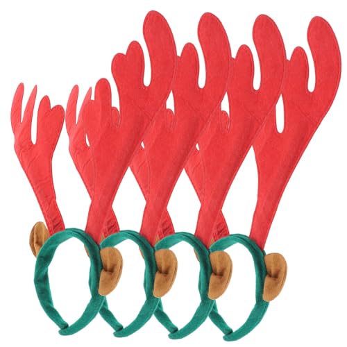 PartyKindom 4 Stück Teiliges Weihnachts Haarreif mit Rentiergeweih Leichtes Komfortables Stirnband für Festliche Partys Einzigartiges Rentierdesign Geeignet für Verschiedene Haartypen und PartyKindom 4 Stück Teiliges Weihnachts Haarreif mit Rentiergeweih Leichtes Komfortables Stirnband für Festliche Partys Einzigartiges Rentierdesign Geeignet für Verschiedene Haartypen und von PartyKindom