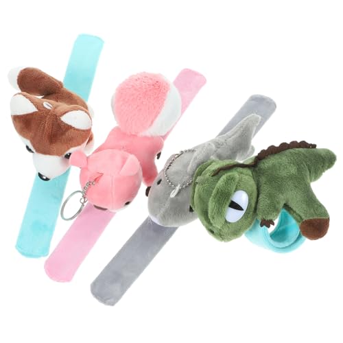 PartyKindom 4 Stück Teiliges von Plüsch Tier Schnapparmbändern Cartoon Stil Mitgebsel für Kindergeburtstage Dinosaurier und Mehr PartyKindom 4 Stück Teiliges von Plüsch Tier Schnapparmbändern Cartoon Stil Mitgebsel für Kindergeburtstage Dinosaurier und Mehr von PartyKindom