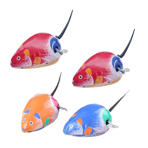 PartyKindom 4 Stück Uhrwerk Blechmaus Party Kleinkinder Mäuse Toys spielsachen für Toys zabawki stymulujące rozwój Kid Toys kinderknallzeug aufziehen Metall von PartyKindom