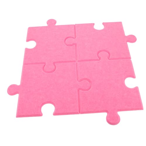 PartyKindom 4 Stück Wandaufkleber aus Filzbrett Dekorativ farbig D Puzzle Wandplatten Wanddekoration selbstklebend Bunte Wandfliesen aus hochdichtem Filz Pinnwandstreifen aus Filz Polyester von PartyKindom