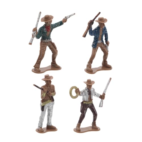 PartyKindom 4 Stück Western-Cowboy-Modell Mini-Cowboy-Dekoration Western-Cowboy-Miniatur Western-minifigur Cowboy-mittelstücke Für Tische Miniatur-Cowboy-Modell Cowboy-miniaturfigur Plastik von PartyKindom