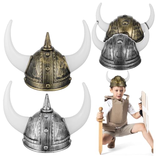 PartyKindom 4stücke Mittelalterlicher Wikingerhut Mit Hörnern Für Halloween Und Karneval Leicht Und Wiederverwendbar Für Partys Und Cosplay von PartyKindom