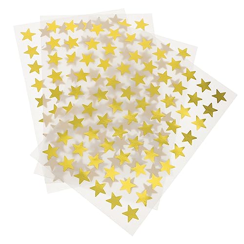 PartyKindom 40 Blatt Belohnungsaufkleber Dekorationsaufkleber Für Sternaufkleber Sternaufkleber Selbstklebende Sternaufkleber Kinderpartygeschenke Papier Golden von PartyKindom