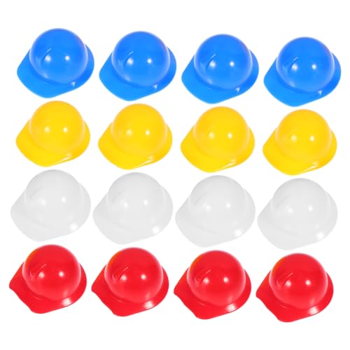 PartyKindom 40 Stück Teiliges Mini Schutzhelm aus Kunststoff Bunte Miniatur Bauhelme für Puppenhaus DIY Zubehör und Themenparty Dekoration Kompakt und Realistisch Gestaltet Vielseitig von PartyKindom